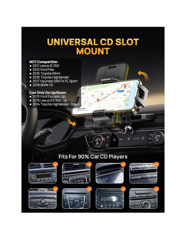 Soporte para Teléfono CD Guanda Ajustable 360 para Coche