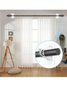 Paquete de 20 Soportes Adhesivos para Varillas de Cortina Antimbee 2