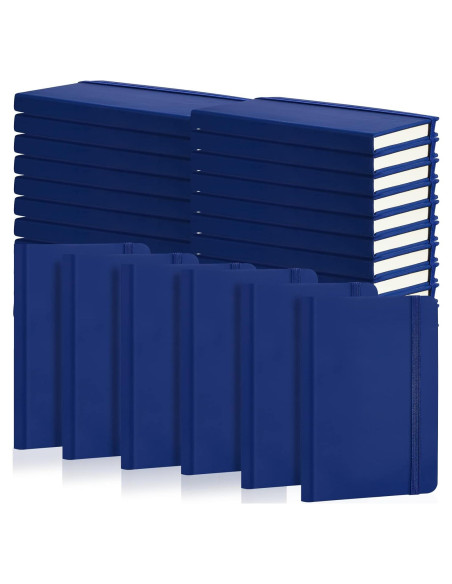 40 Cuadernos A6 Laumoi Azul con Banda Elástica y Cinta 40 Cuadernos A6 Laumoi Azul con Banda Elástica y Cinta