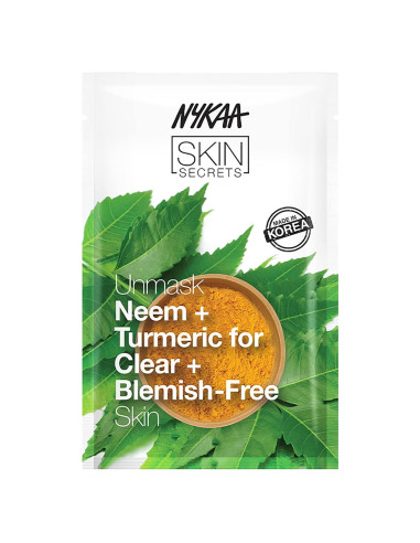 Máscara de Hoja Burbujeante Nykaa Naturals Neem y Cúrcuma 19g