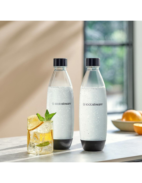 Paquete Doble de Botellas Carbonatadoras SodaStream 1L - Negro Paquete Doble de Botellas Carbonatadoras SodaStream 1L - Negro