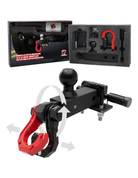 Enganche de Remolque Rotatable AMBULL 2" con Gancho en D Enganche de Remolque Rotatable AMBULL 2" con Gancho en D