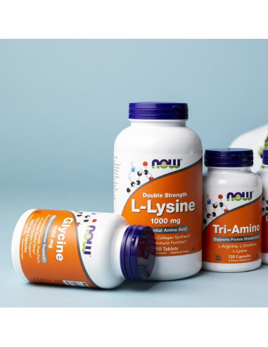 Glicina 1000 mg NOW Foods - 100 Cápsulas Veganas