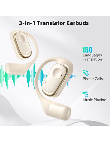 Auriculares Traductores AI OWS G5 Bluetooth 150 Idiomas
