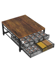 Soporte para cápsulas de café VyGrow con cajón deslizante 36.1x30x17cm