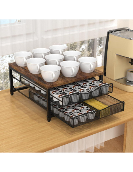 Soporte para cápsulas de café VyGrow con cajón deslizante 36.1x30x17cm Soporte para cápsulas de café VyGrow con cajón deslizante 36.1x30x17cm
