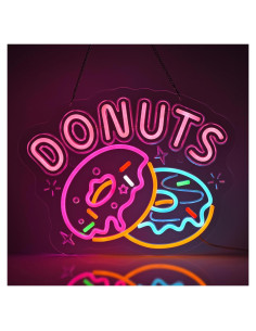 Cartel de Neon Donuts Jomobuty 40.7x32 cm USB Regulable