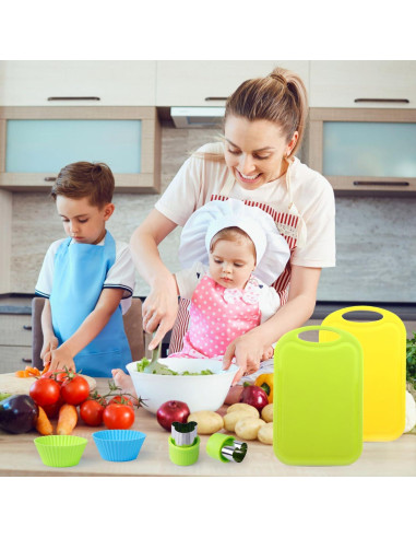 Kit de cuchillos de cocina seguros para niños Liamasum 29 piezas