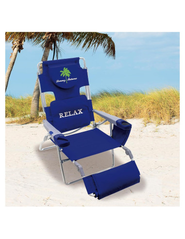 Sillón de Playa Plegable Tommy Bahama con Apertura Facial 4 Posiciones
