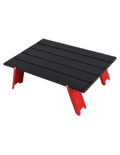 Mesa Plegable de Camping Ibasenice 41x29cm Roja Aluminio