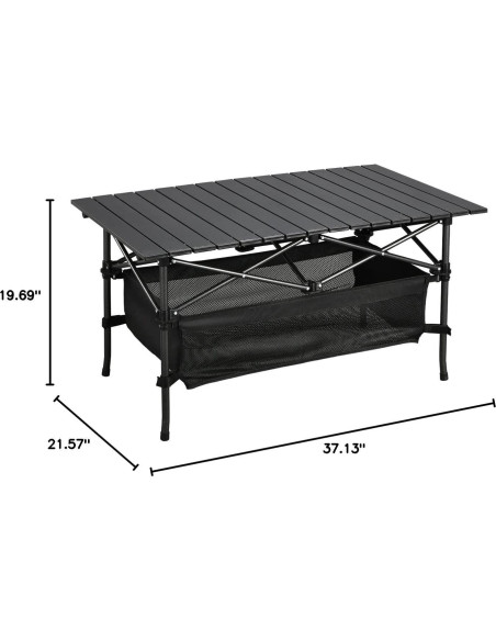 Mesa Plegable de Aluminio WUROMISE 94.3x54.8 cm para Camping Mesa Plegable de Aluminio WUROMISE 94.3x54.8 cm para Camping
