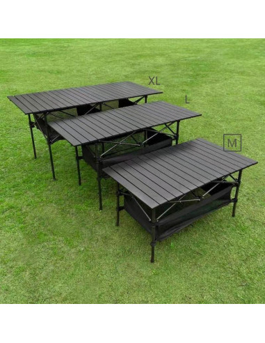 Mesa Plegable de Aluminio WUROMISE 94.3x54.8 cm para Camping