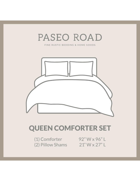 Conjunto de Ropa de Cama Queen Paseo Road Acadia 3 Piezas Algodón Conjunto de Ropa de Cama Queen Paseo Road Acadia 3 Piezas Algodón