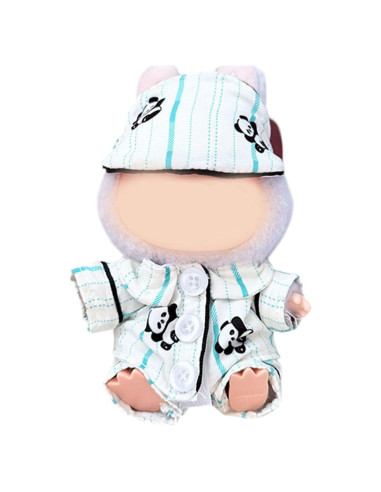 Conjunto de Ropa Miniatura para Muñeca Labubu - Pijama Panda