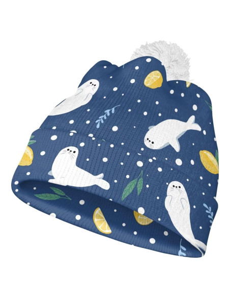 Gorro de invierno para niños con pompón - Unisex - Talla única Gorro de invierno para niños con pompón - Unisex - Talla única