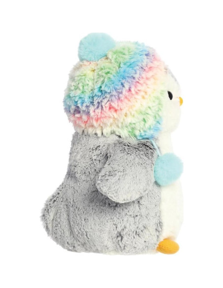 Pompom Pingüino Arcoíris Beanie Aurora 23 cm Juguete Suave Pompom Pingüino Arcoíris Beanie Aurora 23 cm Juguete Suave