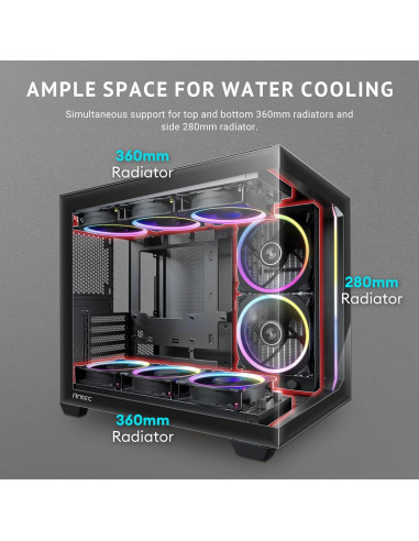 Caja PC Antec C5 ARGB Mid-Tower ATX con 7 Ventiladores ARGB