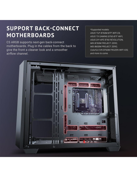 Caja PC Antec C5 ARGB Mid-Tower ATX con 7 Ventiladores ARGB Caja PC Antec C5 ARGB Mid-Tower ATX con 7 Ventiladores ARGB