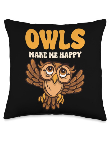 Cojín Cuadrado 40x40 cm Owl Pet Lover Búho Nocturno