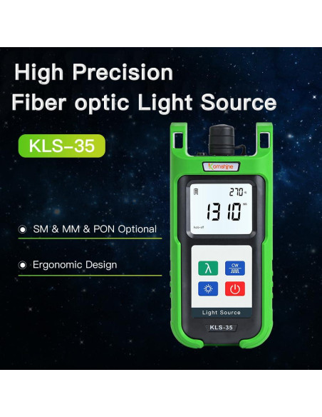 Medidor de Potencia de Fibra Óptica Komshine KPM-35 + Fuente KLS-35-MS Medidor de Potencia de Fibra Óptica Komshine KPM-35 + Fuente KLS-35-MS
