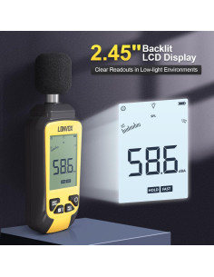 Medidor de Decibelios LONVOX LSM100 con Pantalla LCD 2.45" 2