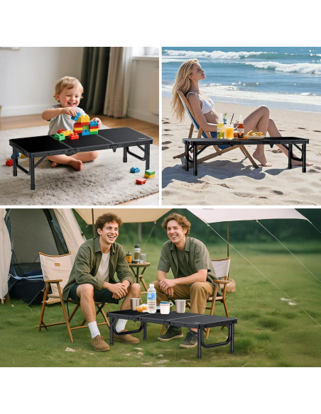 Mesa de Picnic Plegable Anbte Negra 86.4cm x 39.9cm x 26.2cm Mesa de Picnic Plegable Anbte Negra 86.4cm x 39.9cm x 26.2cm