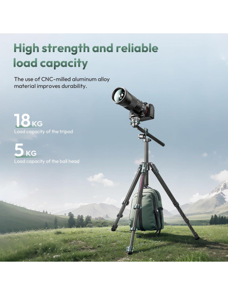 Trípode Fotográfico ULANZI JJ05 de Fibra de Carbono 183.9 cm Trípode Fotográfico ULANZI JJ05 de Fibra de Carbono 183.9 cm
