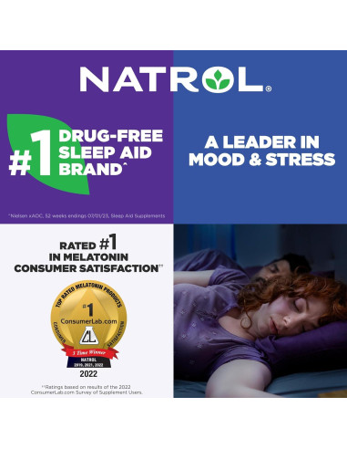 Gominolas de Melatonina Natrol 10 mg Sabor Fresa 35 Unidades
