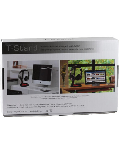 Soporte de Auriculares Gaming Navitech de Acero con Bandeja