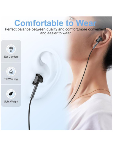 Auriculares USB C con micrófono para Samsung Galaxy y iPhone