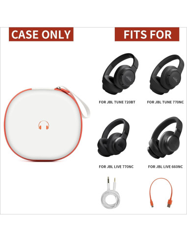 Funda Dura para Auriculares Bluetooth JBL - Blanca