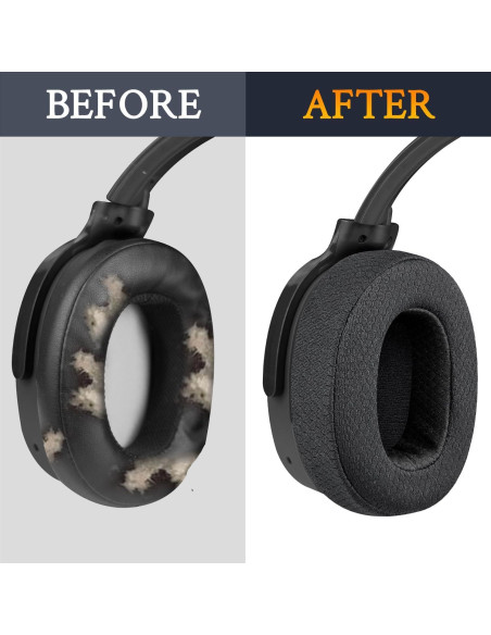 Almohadillas de Tela SOULWIT para Auriculares Skullcandy Hesh 3/ANC/Evo - Negro Almohadillas de Tela SOULWIT para Auriculares Skullcandy Hesh 3/ANC/Evo - Negro