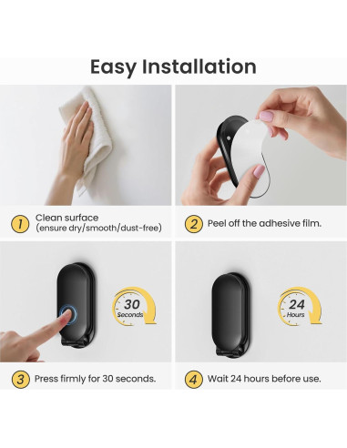 Soporte para Auriculares de Pared Itramax Negro - 2 Paquete