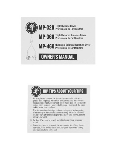 Auriculares In-Ear Mackie MP-360 Triple Armadura con Aislamiento