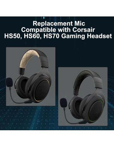 Micrófono de Reemplazo SPTSSWET para Auriculares Corsair HS50 HS60 HS70