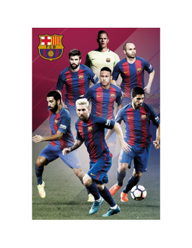 Póster FC Barcelona 2016/17 61 x 91.4 cm Papel Alta Calidad