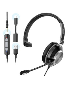 Auriculares USB Voistek 880FA con micrófono y cancelación de ruido