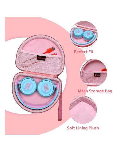 Funda Dura XANAD Rosa para Auriculares JBL y Sony On-Ear