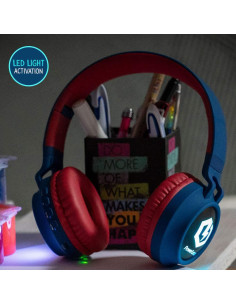 Auriculares Bluetooth Inalámbricos PowerLocus para Niños - Azul y Rojo 2
