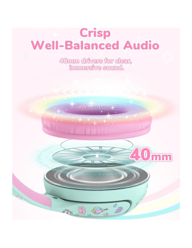 Auriculares Bluetooth iClever BTH27 Niños 2+ Años Volumen Seguro