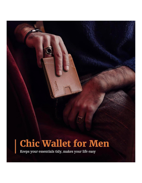 Cartera Bifold TiMOVO para Hombres con Bloqueo RFID - Marrón Oscuro Cartera Bifold TiMOVO para Hombres con Bloqueo RFID - Marrón Oscuro