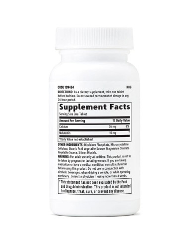 Melatonina GNC 10mg Doble - 60 Días, Calcio Adicional