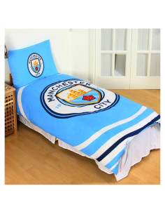 Conjunto de Edredón Reversible Manchester City FC Individual Azul