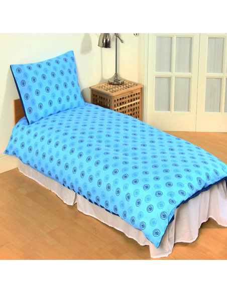 Conjunto de Edredón Reversible Manchester City FC Individual Azul Conjunto de Edredón Reversible Manchester City FC Individual Azul