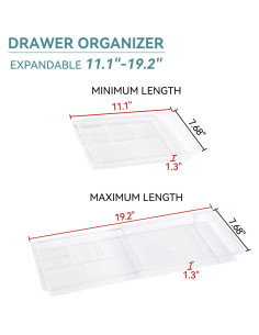 Organizador de Cajones Expandible Oubonun 28.2x19.5cm 2 Paquetes 2