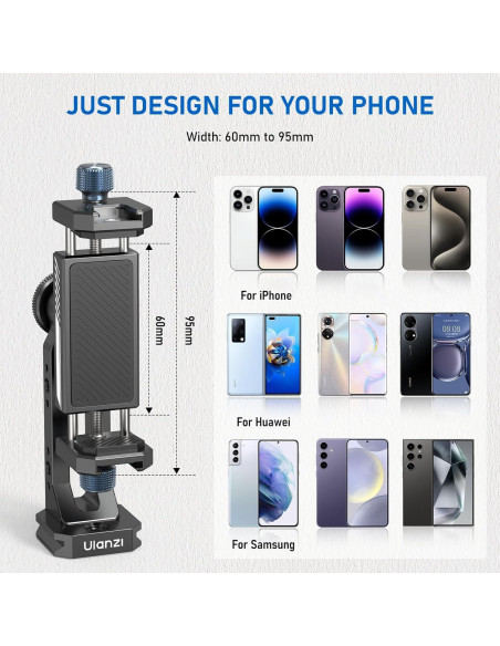 Soporte para teléfono Ulanzi MA53 con rotación 360 Soporte para teléfono Ulanzi MA53 con rotación 360