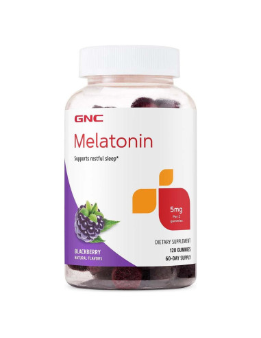 Gominolas de Melatonina GNC 5 mg Mora 120 Unidades