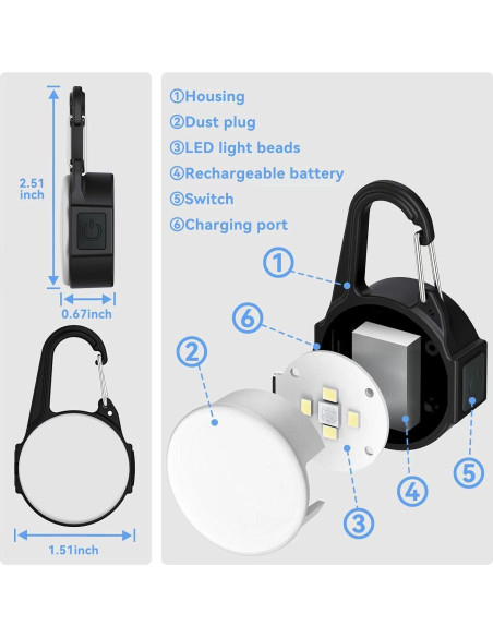 Luces LED para perros Myddomi IP68, recargables, 4 modos Luces LED para perros Myddomi IP68, recargables, 4 modos