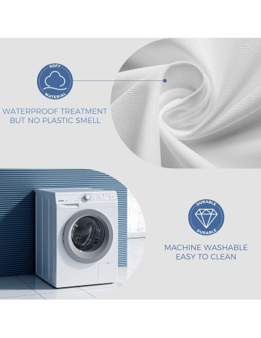 Forro de Ducha Impermeable Downluxe 178x183 cm Blanco