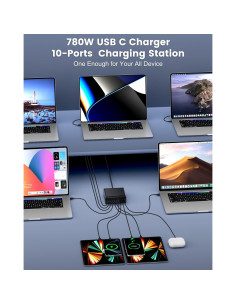 Cargador USB C 780W 10 Puertos Gan Rápido Dongguan YITAI 2